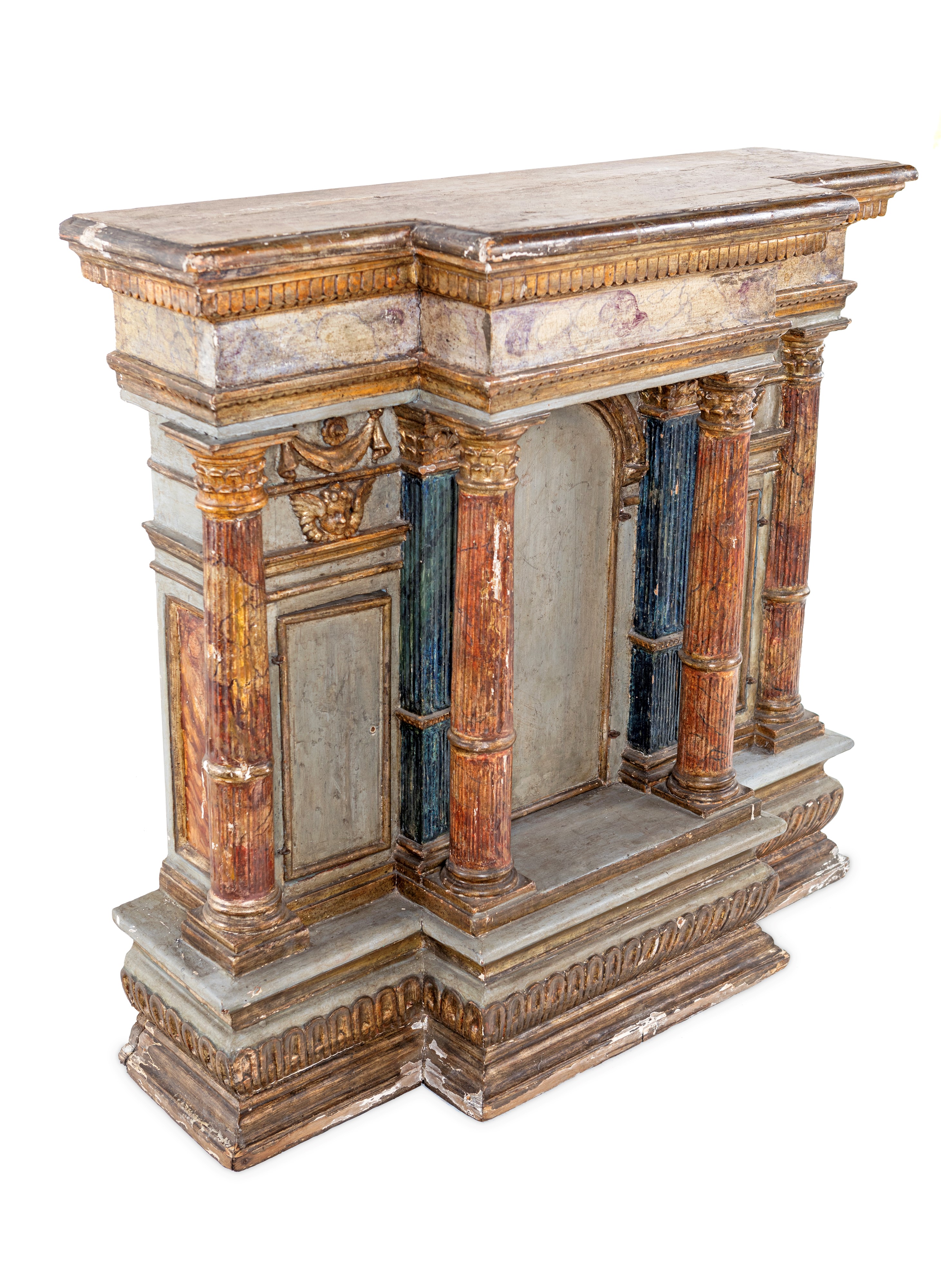 Tabernacolo in Legno Laccato e Dorato, XVIII Secolo