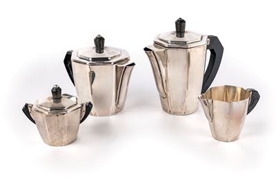 Caffettiera, Teiera, Lattiera e Zuccheriera Anni Trenta