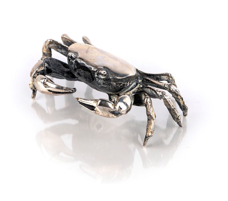 Granchio in Argento 800/000, Argenteria Roselli, Anni Cinquanta