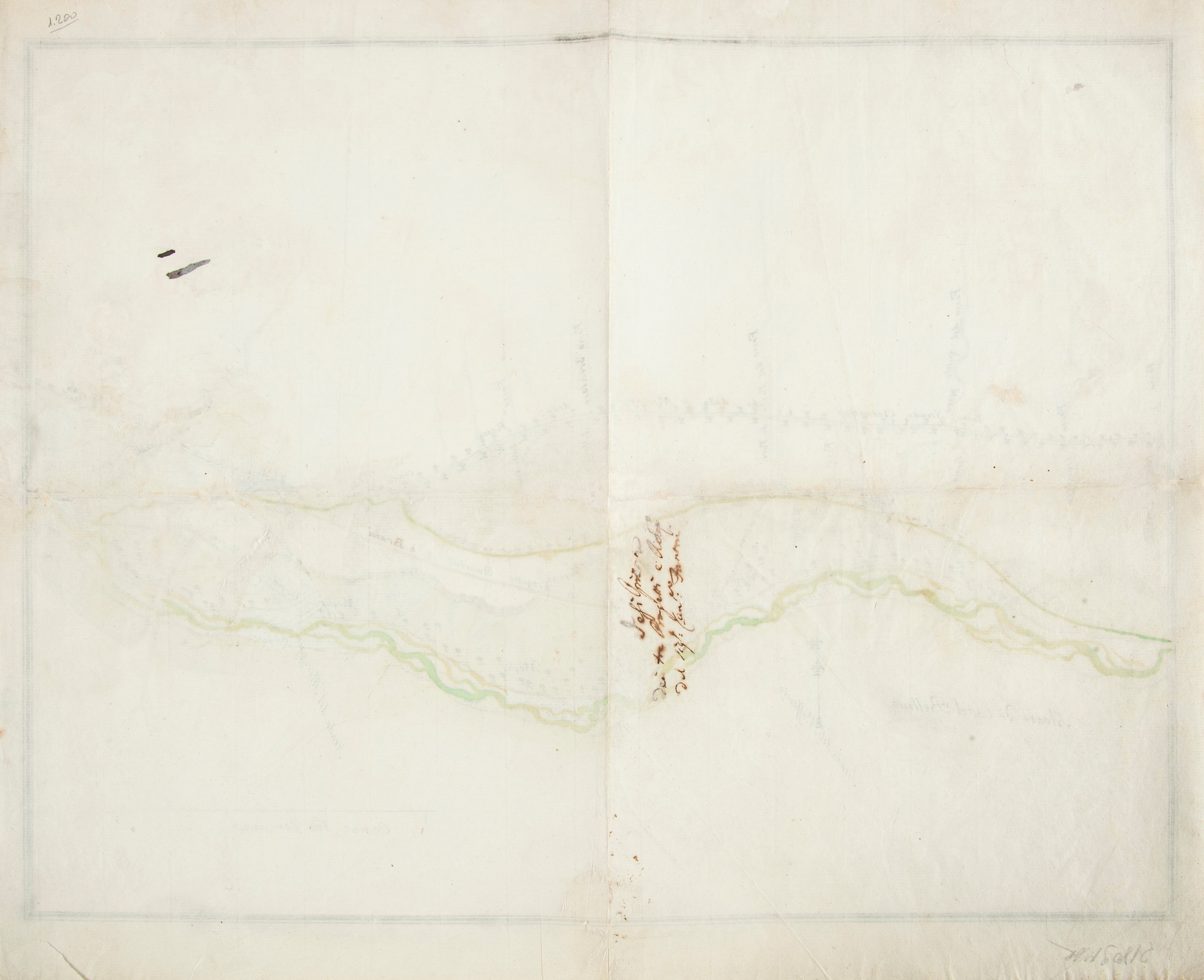 Scuola Italiana del XX Secolo - Studio geografico delle Marche, china, acquerelli e matita su car...