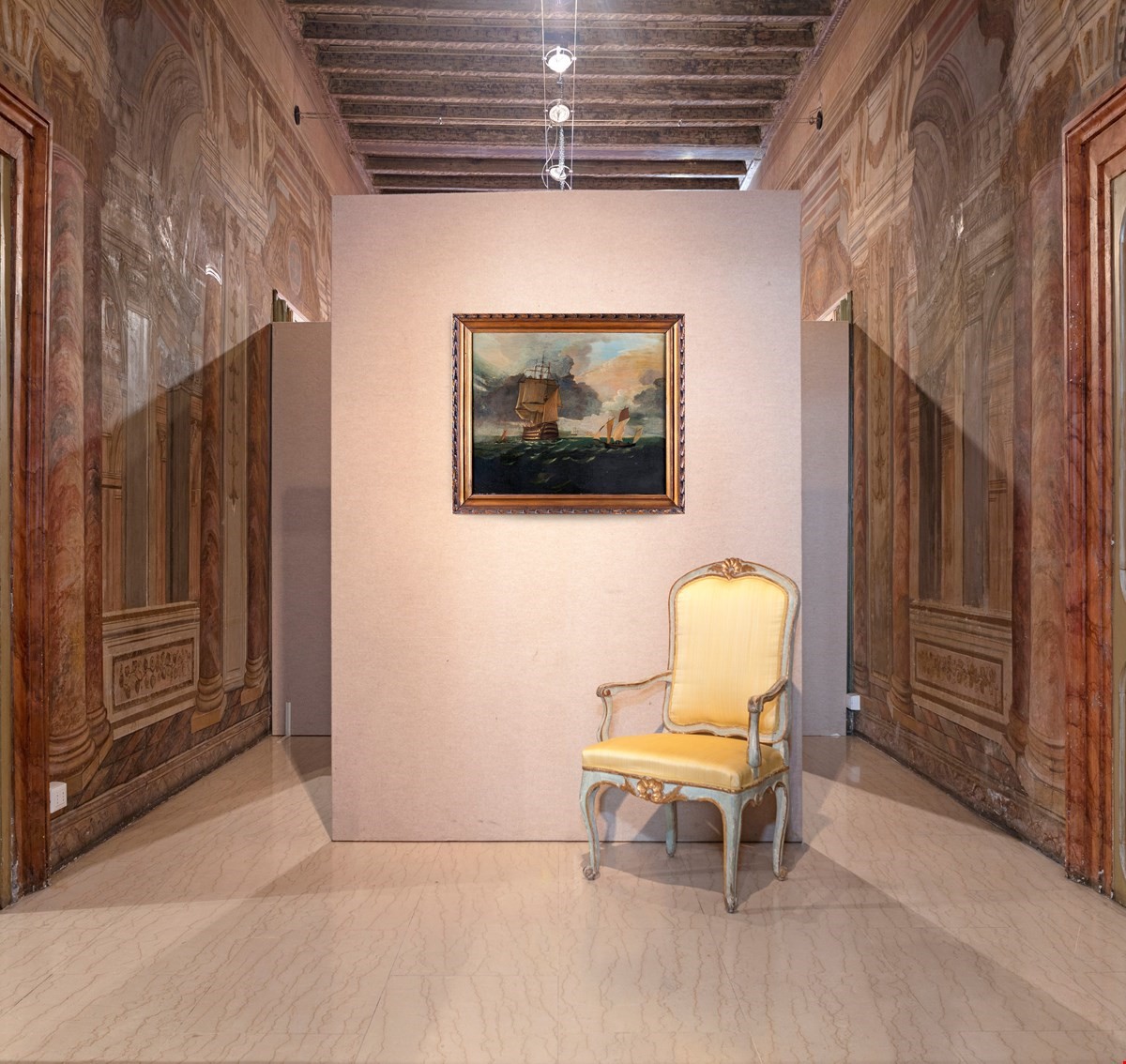 Scuola Olandese del XIX Secolo - Mare con Vascelli