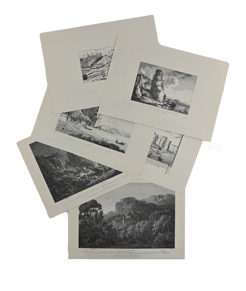 De Historia Terracinensi - Prima Serie. Ristampa Anastatica con 9 Vedute di Terracina Entro Carte...