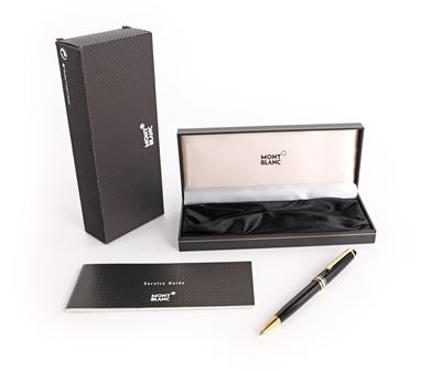Montblanc Meisterstuck Pix - Penna a Sfera in Resina Nera con Particolari Dorati