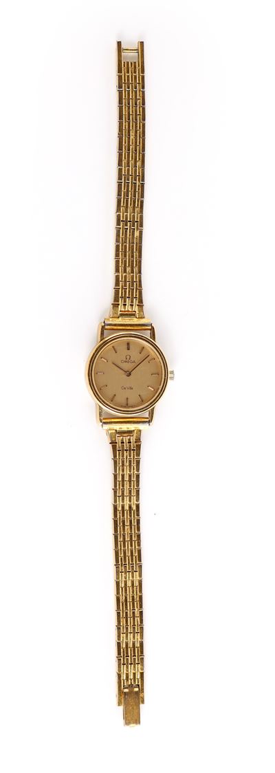 Omega De Ville 625 - Orologio Meccanico da Donna in Acciaio e Acciaio Placcato in Oro Giallo