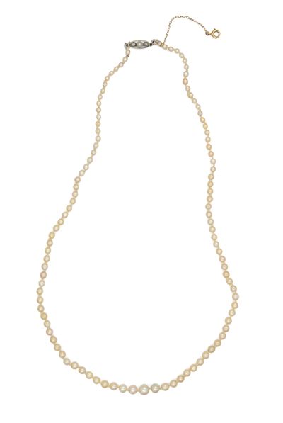 Collana Antica in Perle Naturali Spontanee