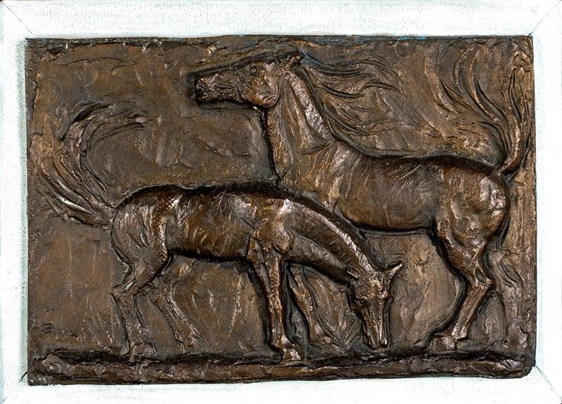 Bronzo Raffigurante Cavalli, Moderno