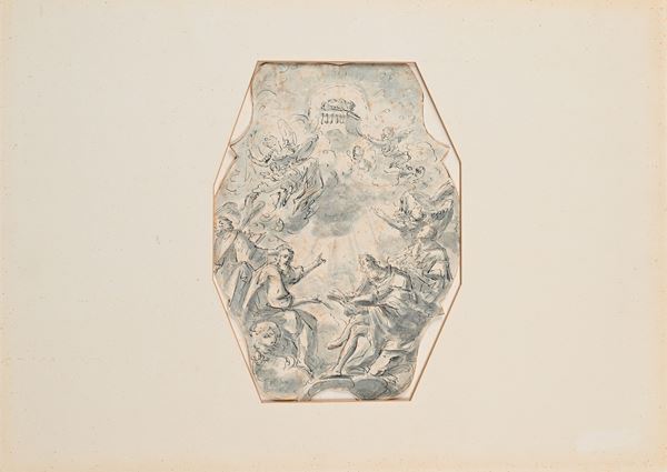 Scuola napoletana del XVIII secolo - Studio per l'Apoteosi dell'Agnello di Dio