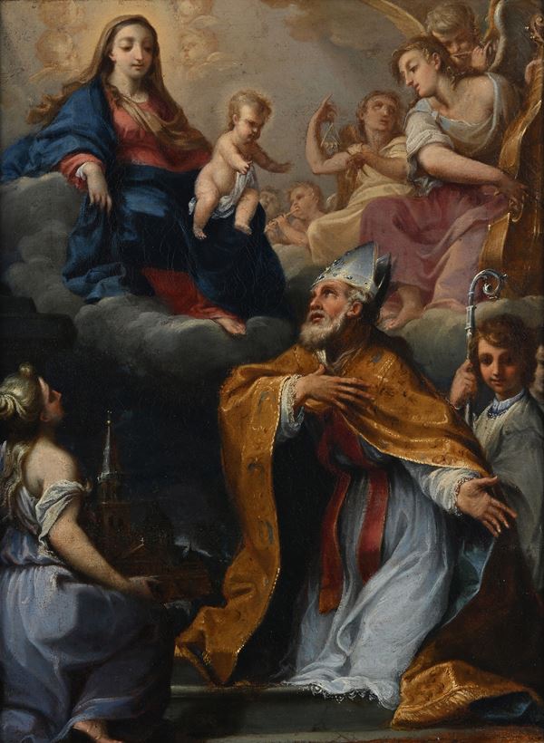 Gaetano Lapis - Madonna con Bambino e Santo Nicola