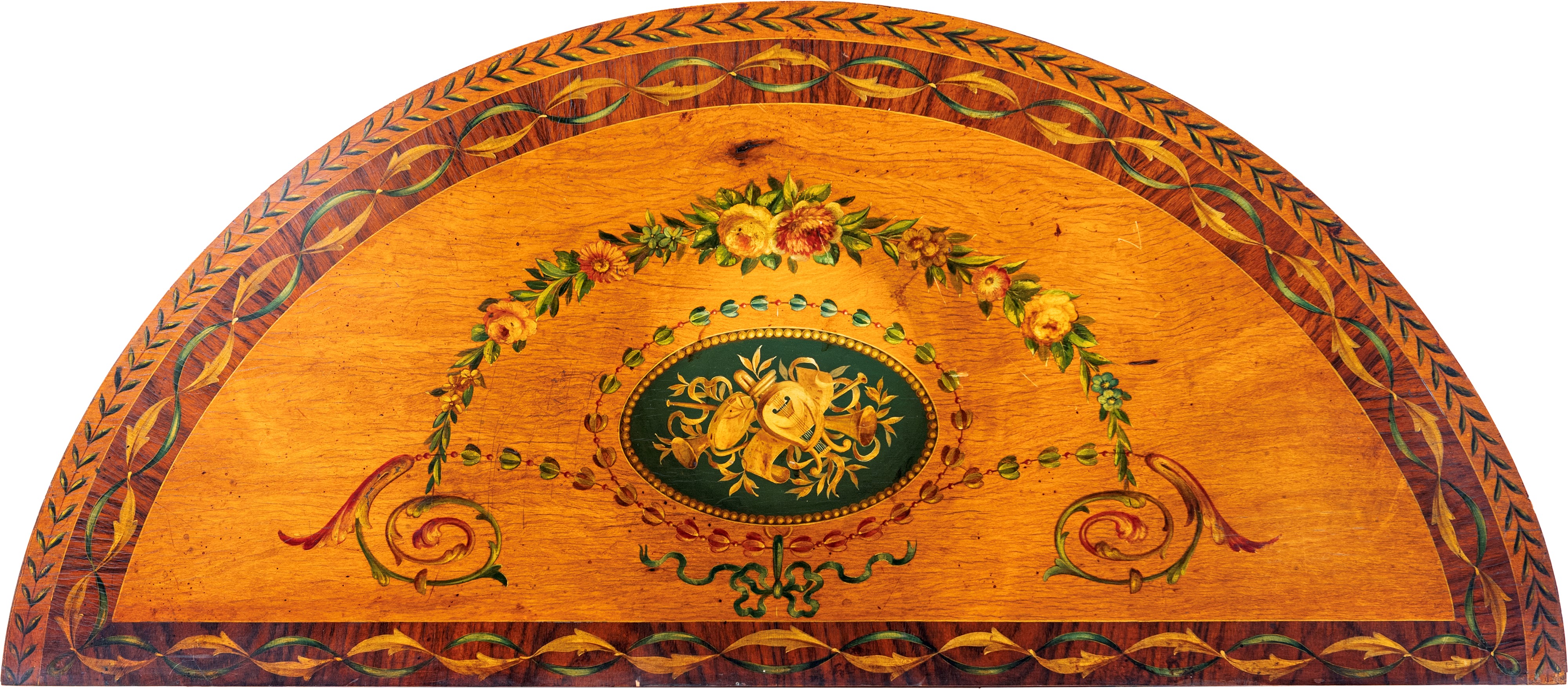 Coppia di Consoles a Mezza Luna in Satinwood, Regno Unito, Edoardo VII (1901 - 1910)