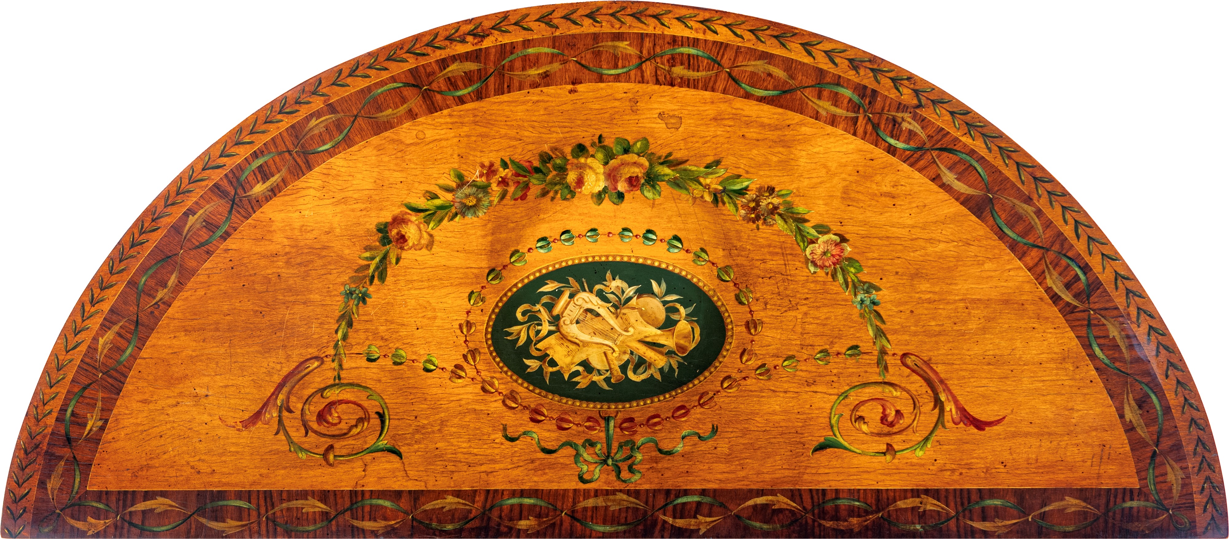 Coppia di Consoles a Mezza Luna in Satinwood, Regno Unito, Edoardo VII (1901 - 1910)