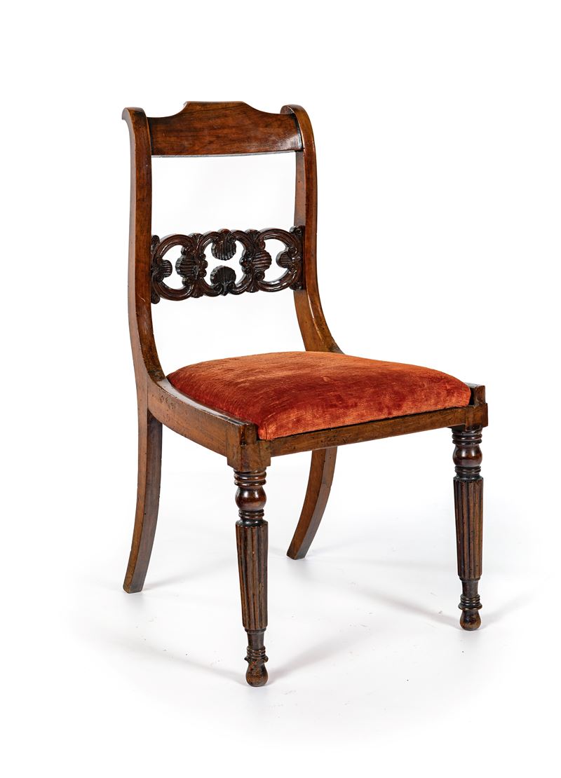 Sedia in mogano, seconda metà del XIX secolo