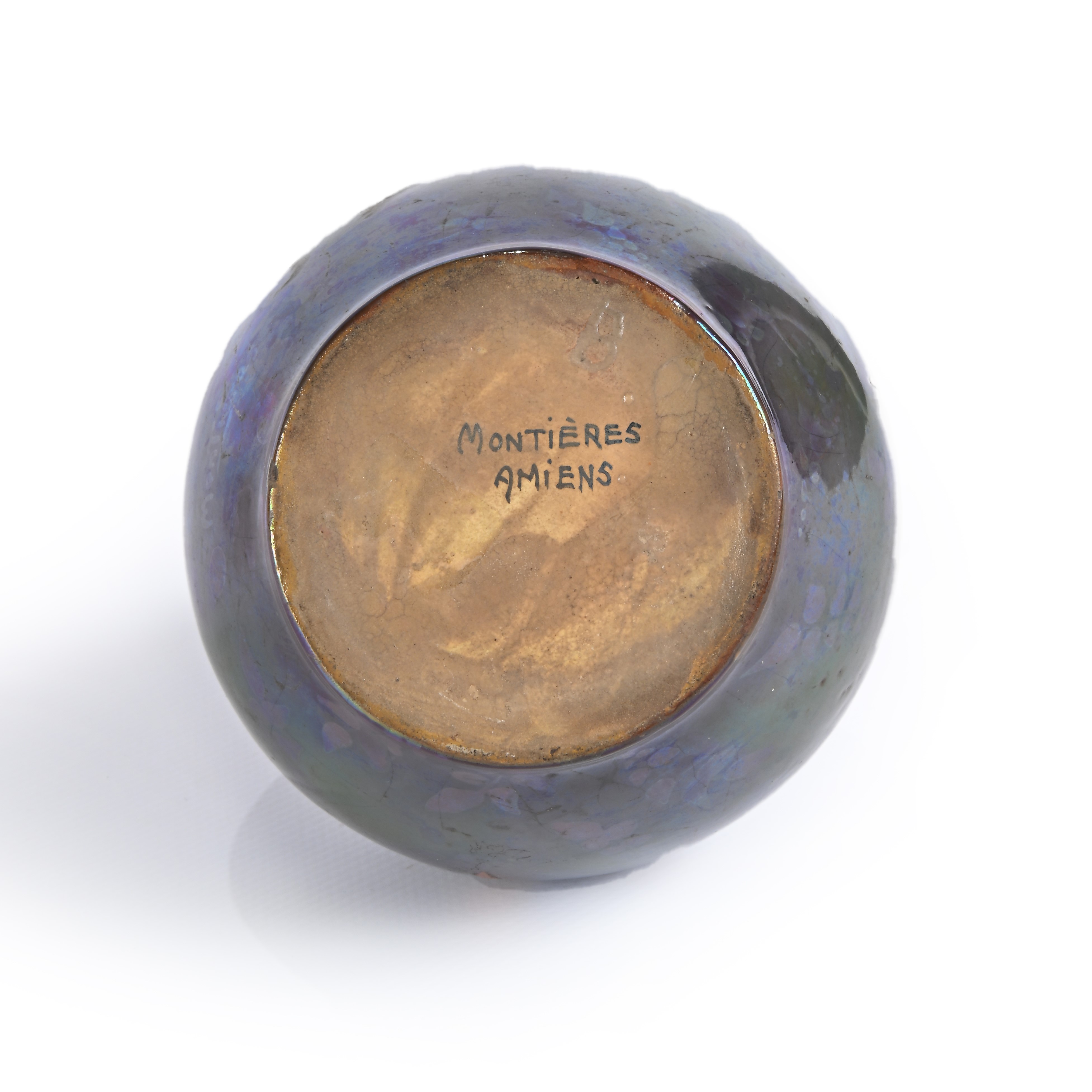 Vaso in ceramica a lustro, Montières les Amiens, Francia, inizi XX secolo