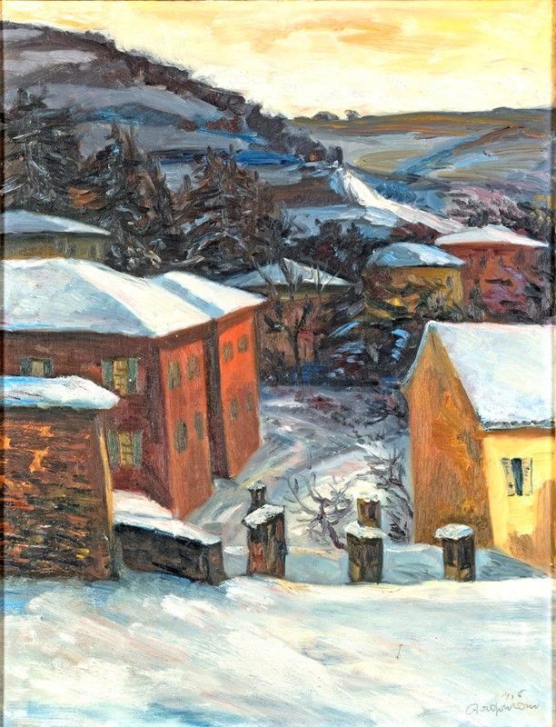 Aldo Borgonzoni - Paesaggio Invernale