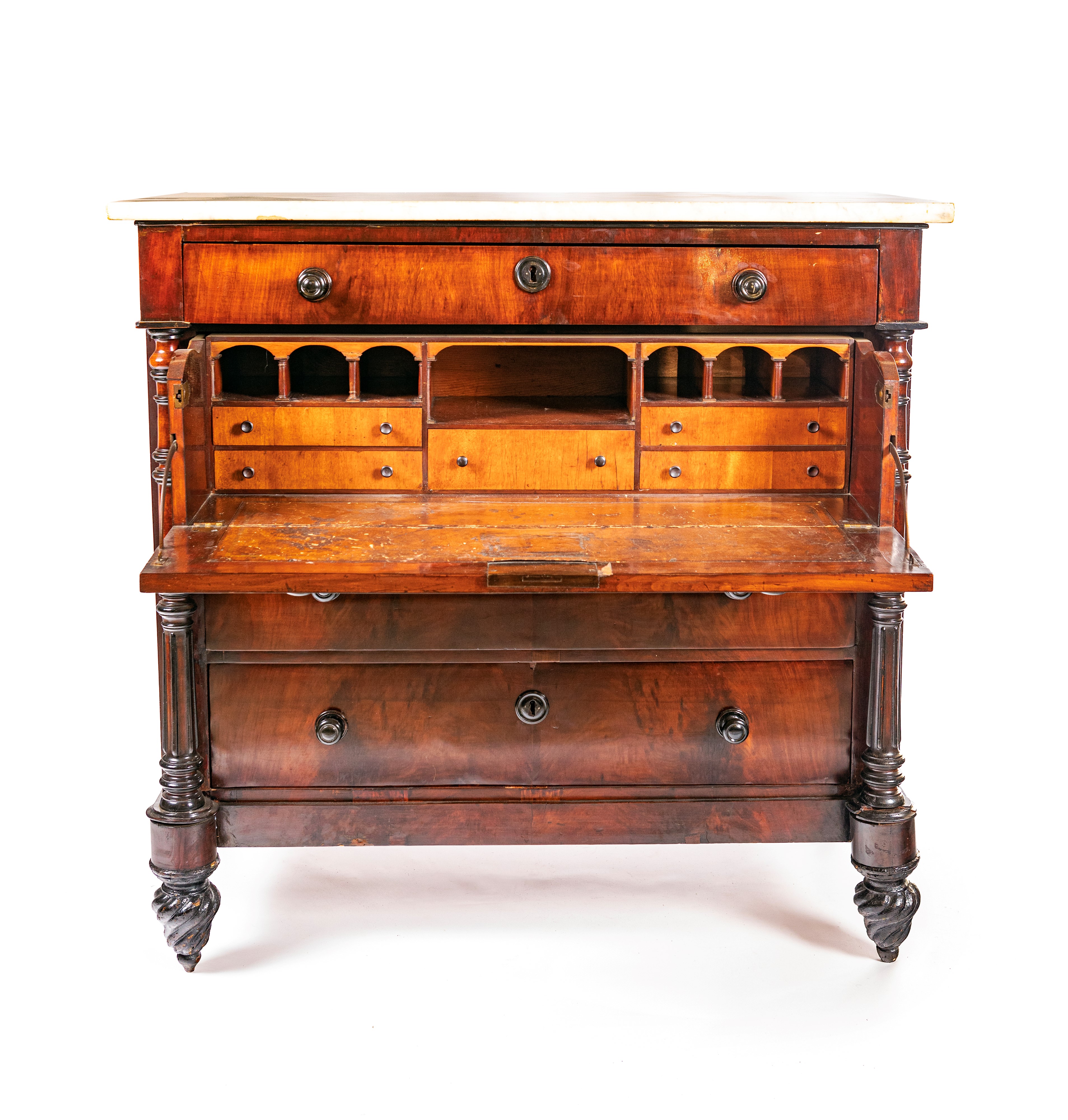 Secrétaire/scrittoio in mogano, XIX secolo