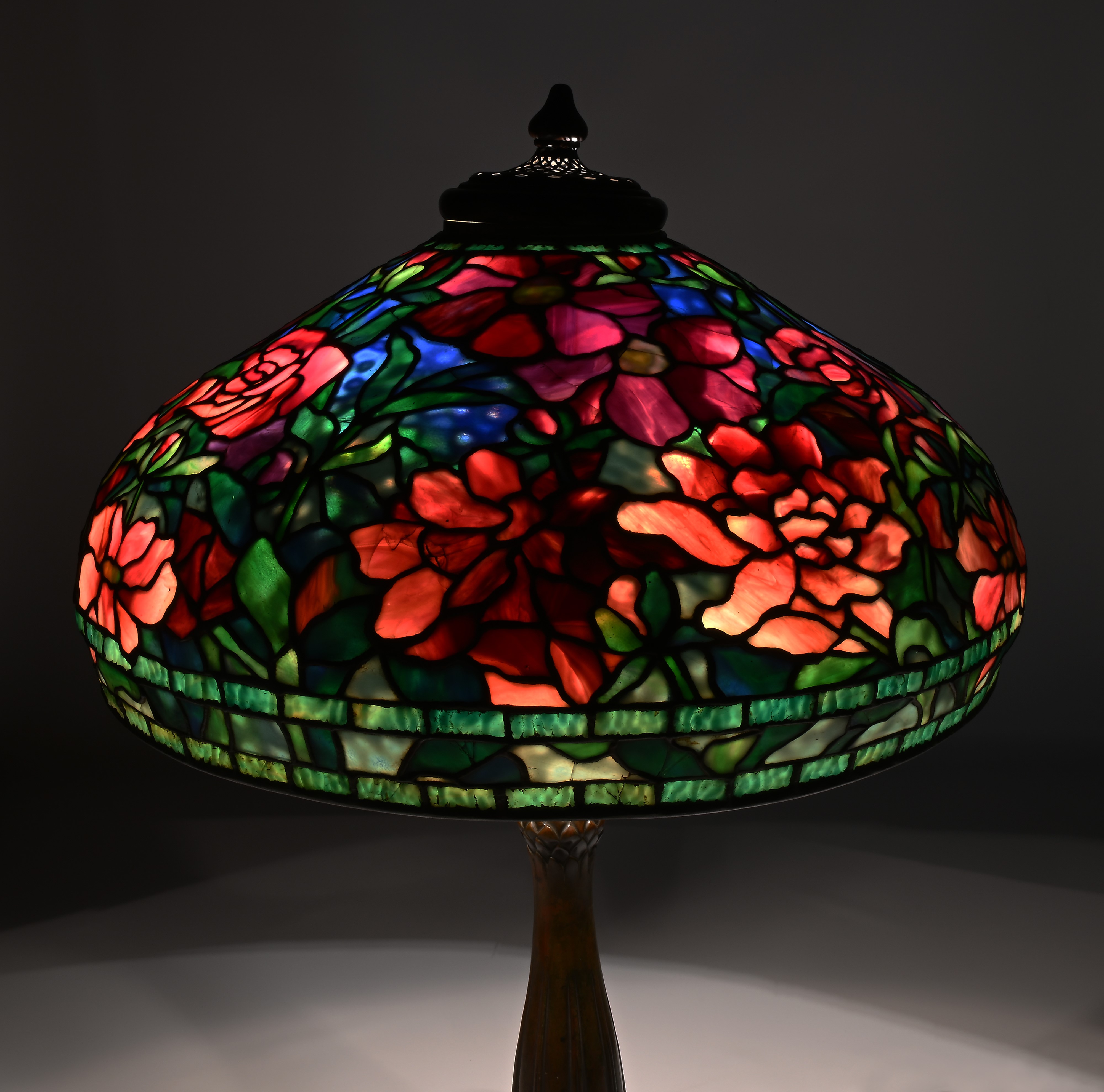 Tiffany Studios New York - Lampada da Tavolo Telescopica "peony"