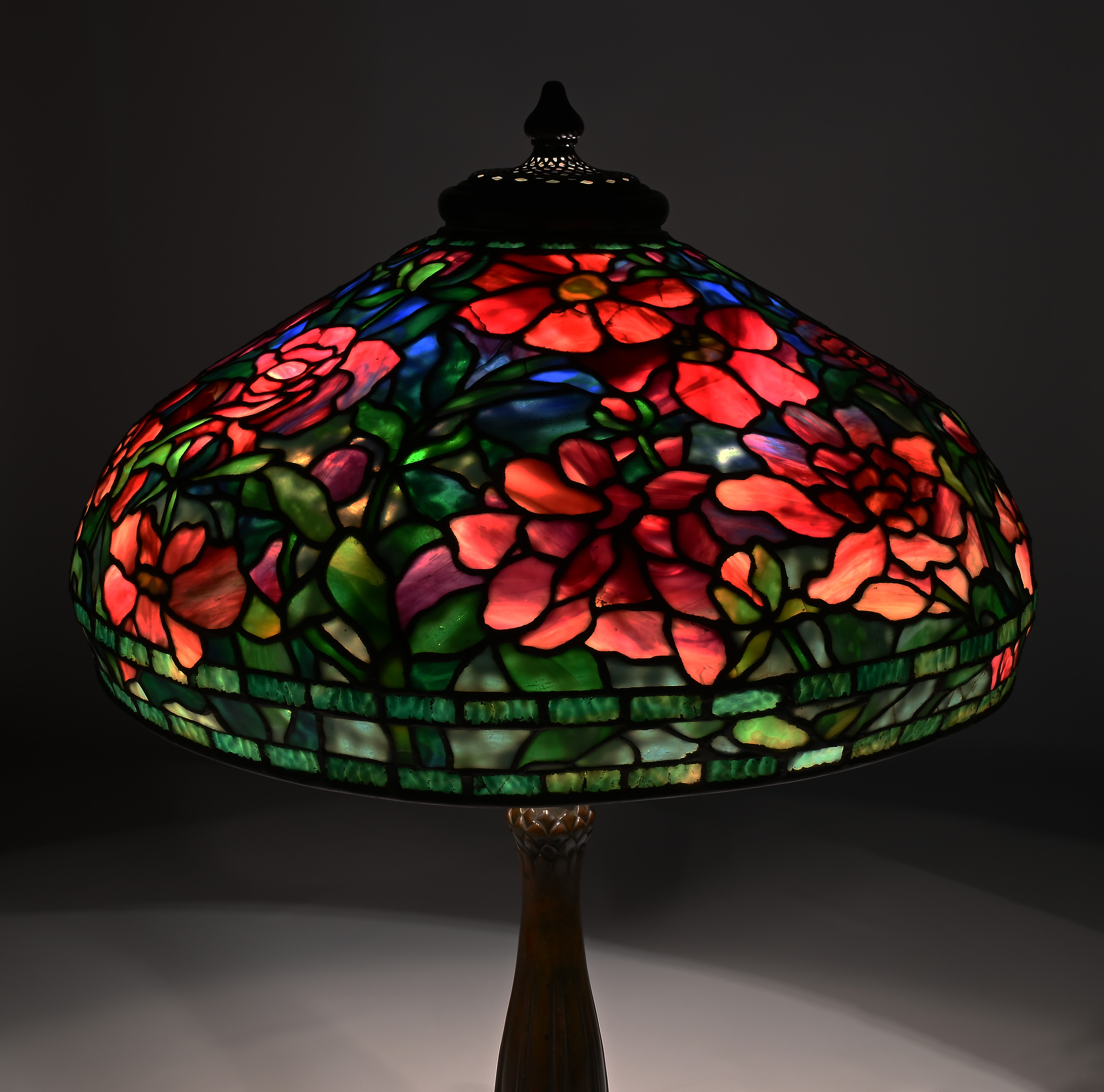 Tiffany Studios New York - Lampada da Tavolo Telescopica "peony"