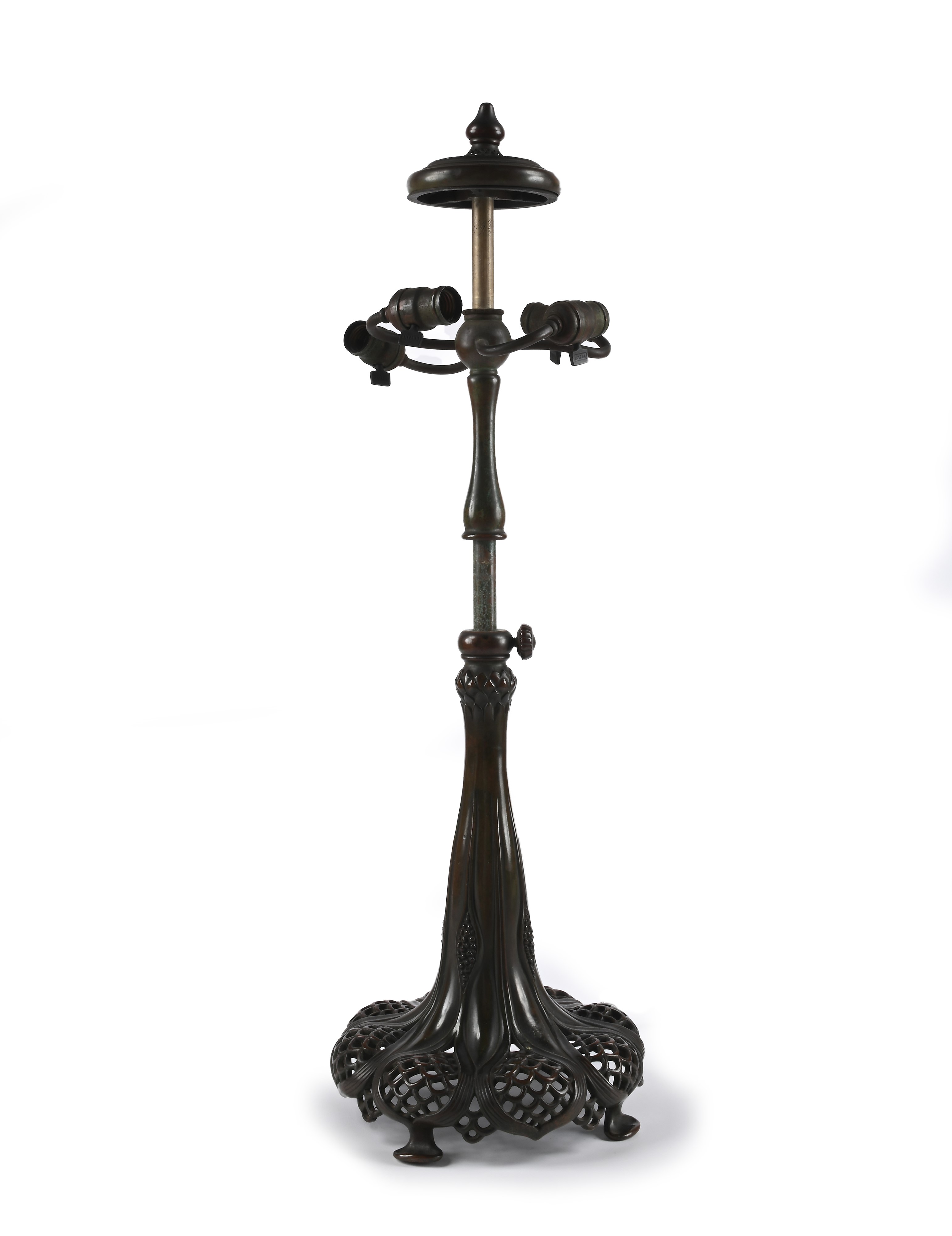 Tiffany Studios New York - Lampada da Tavolo Telescopica "peony"