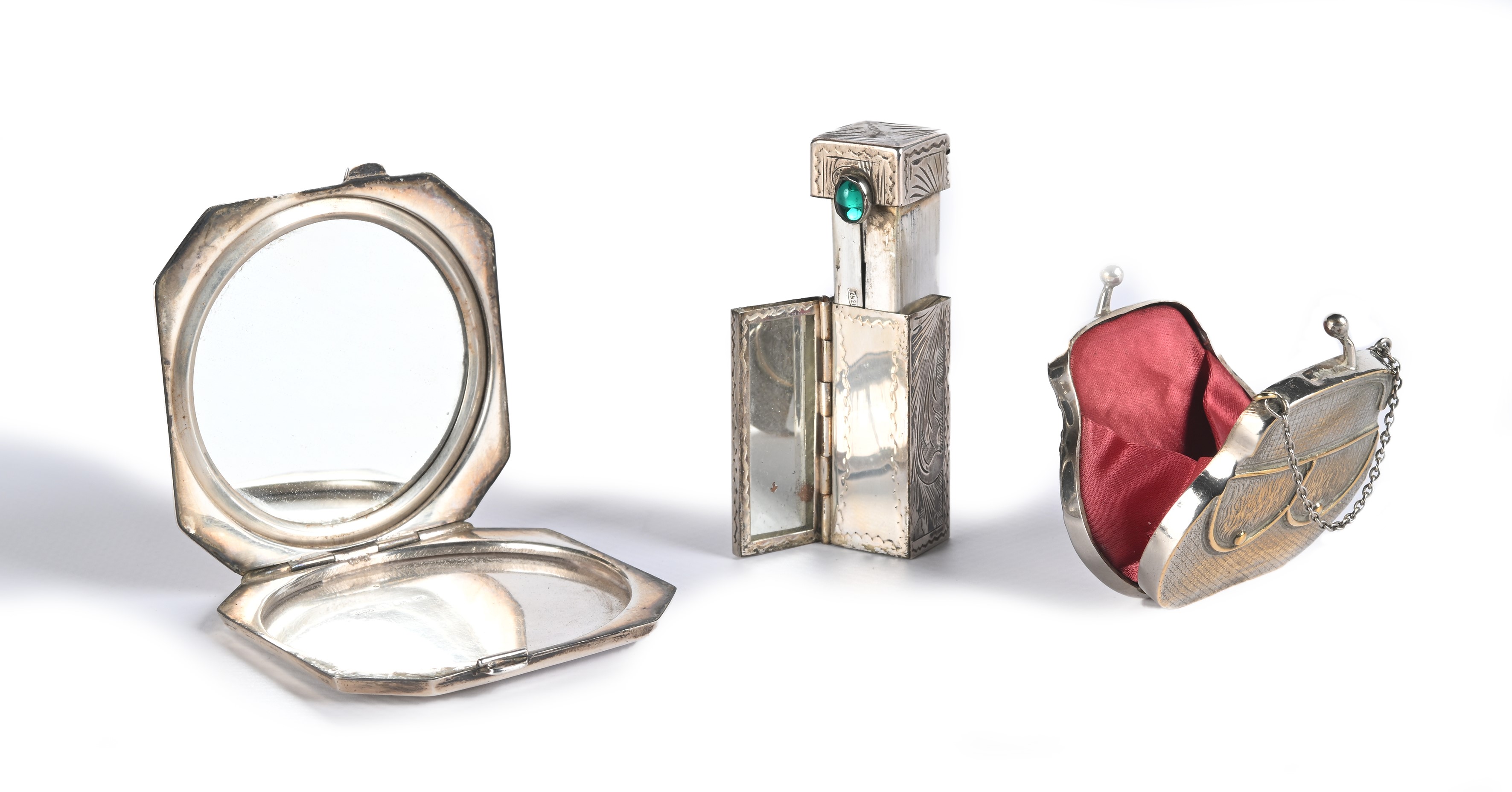 Tre Accessori Femminili in Argento e in Metallo Argentato