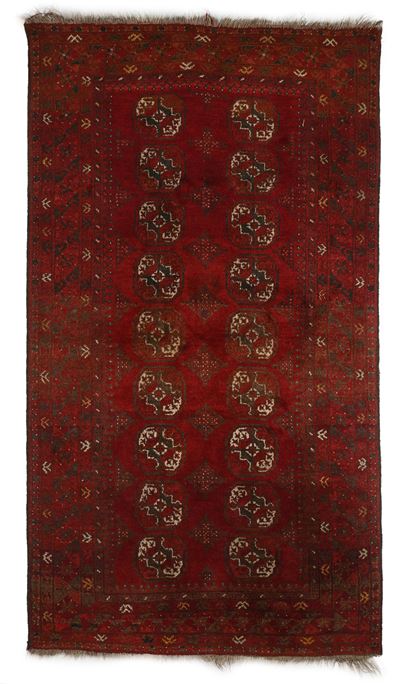 Tappeto Fondo Rosso Rubino a Disegno Bukhara
