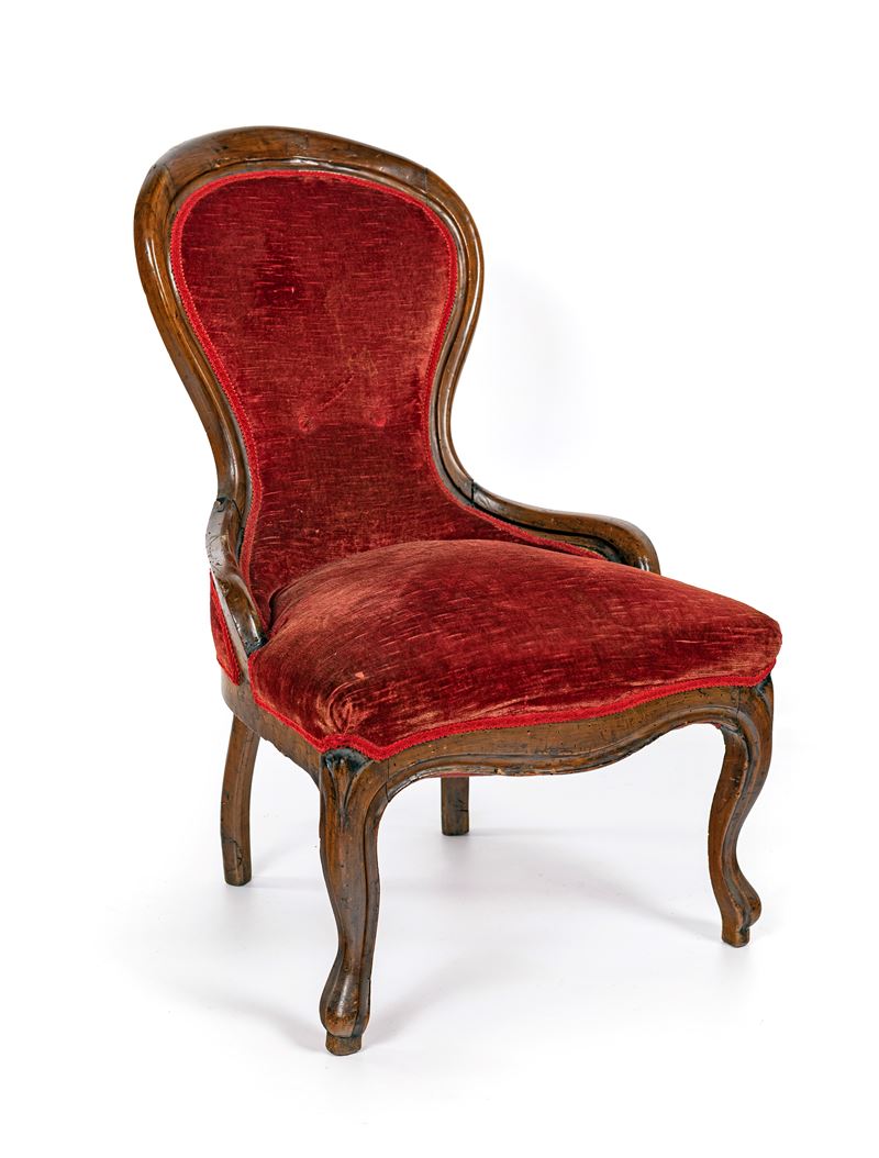 Chauffeuse in noce, fine del XIX secolo