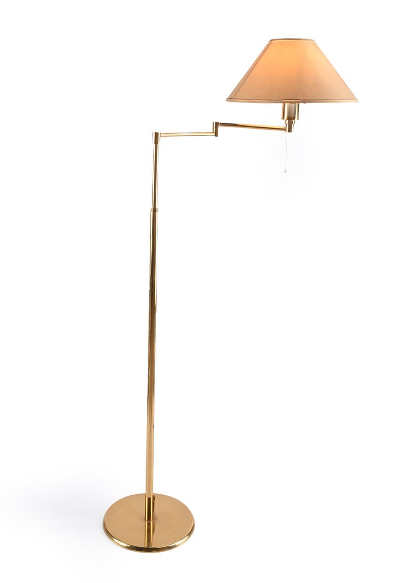 Lampada a stelo in ottone, XIX secolo