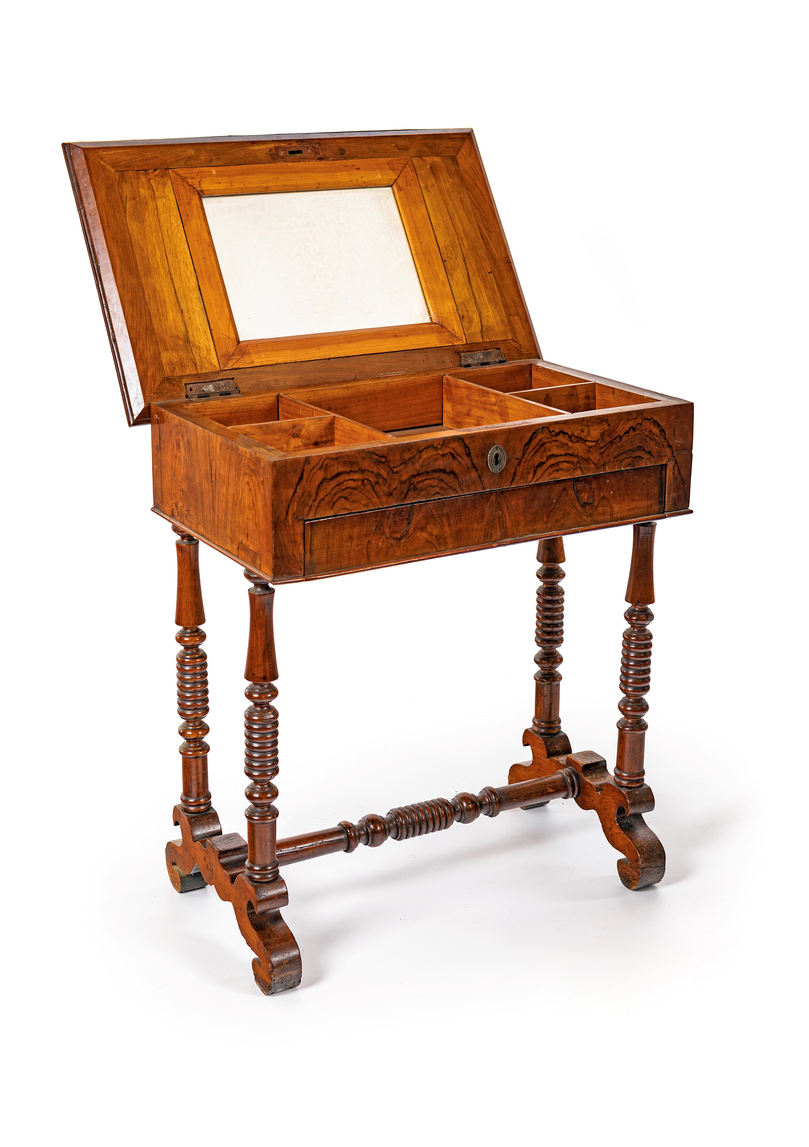 Toletta in legno patinato, fine del XIX secolo