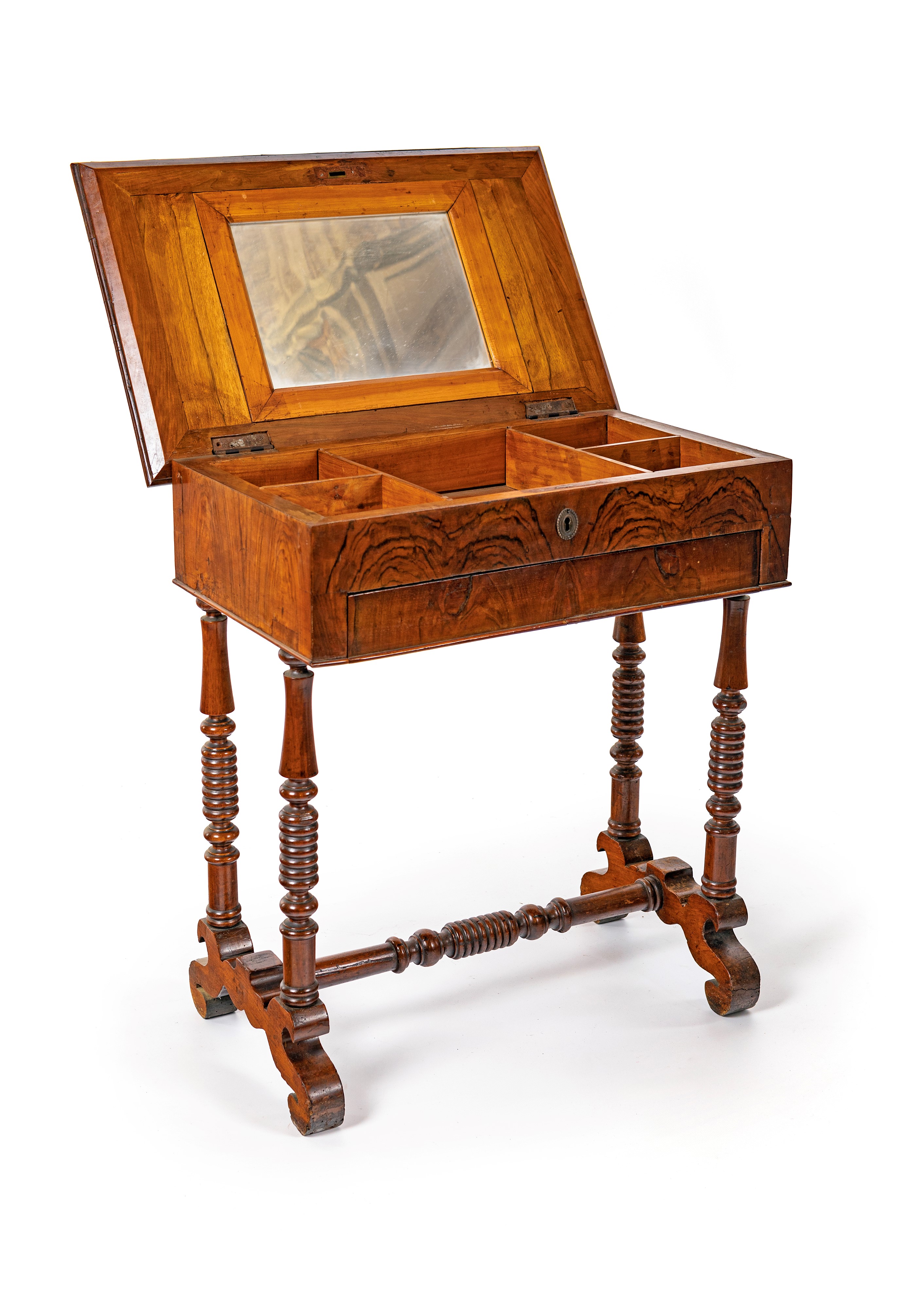 Toletta in legno patinato, fine del XIX secolo