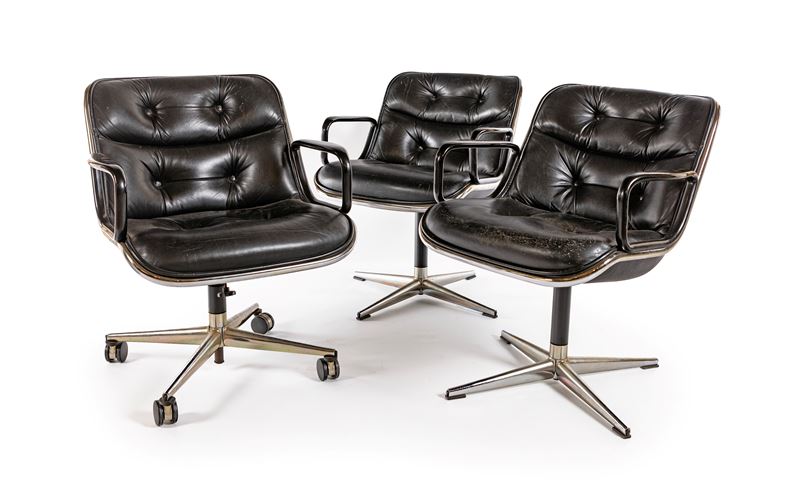 Charles Pollock per Knoll - Tre poltrone da scrivania, Anni Sessanta