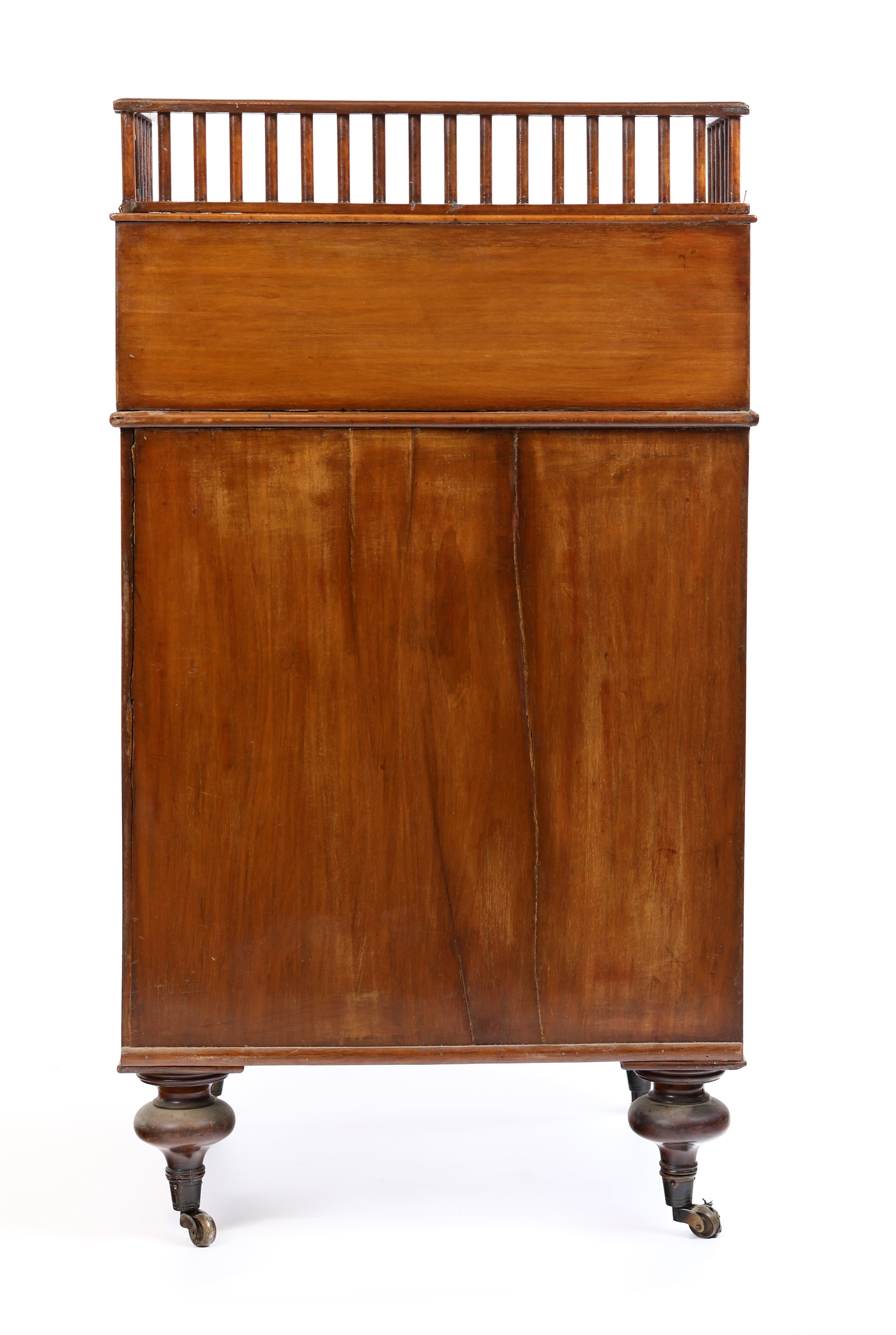 Piccolo mobile da contabile in piuma di mogano, Inghilterra, fine del XIX secolo