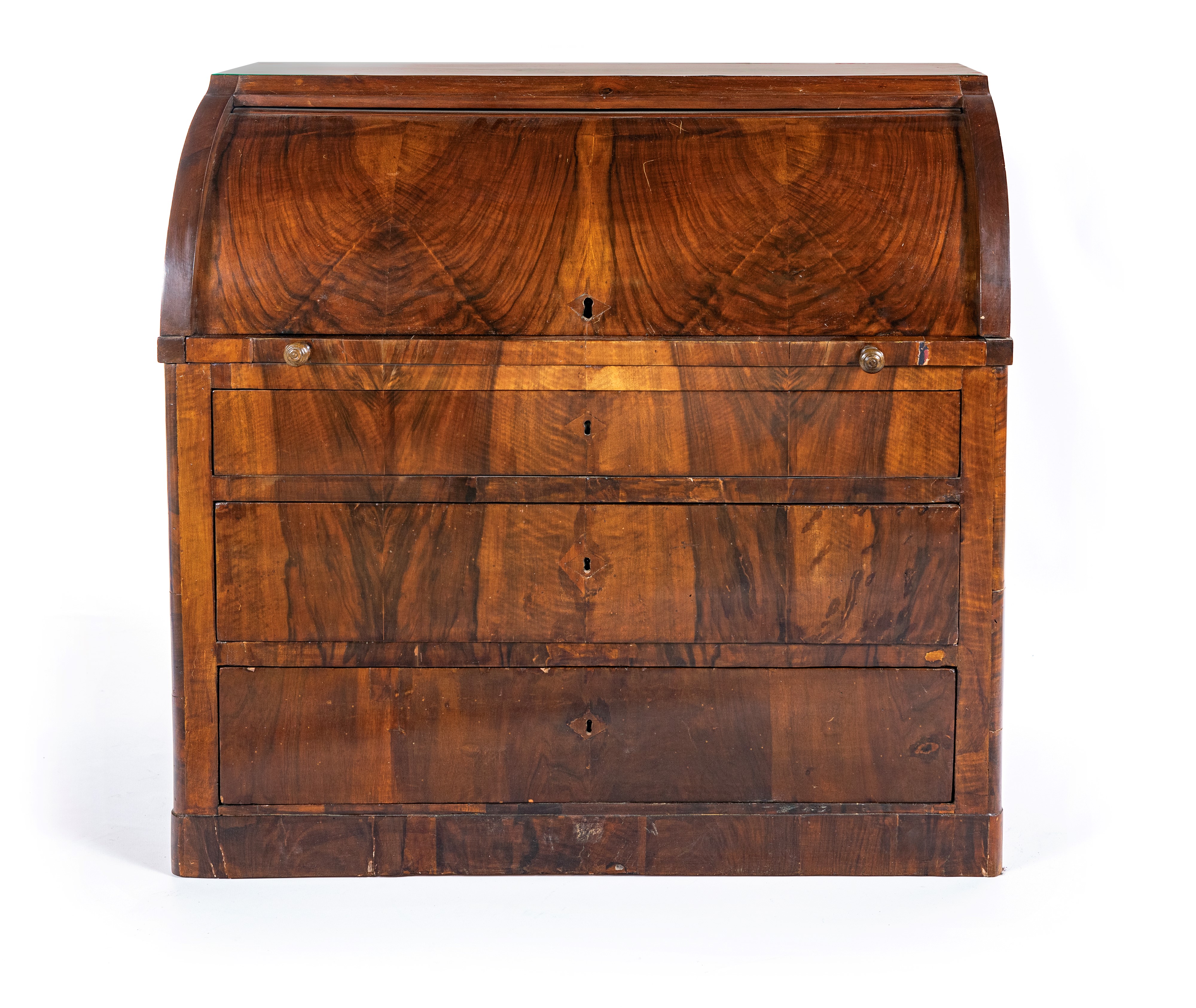 Bureau cylindre in mogano, Inghilterra, seconda metà del XIX secolo