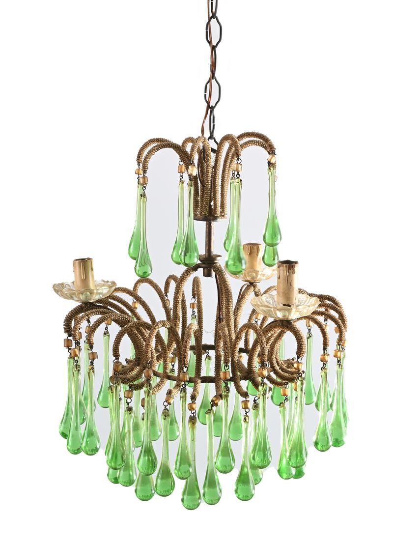 Piccolo Lampadario a Tre Luci, Fine XIX/inizi XX Secolo