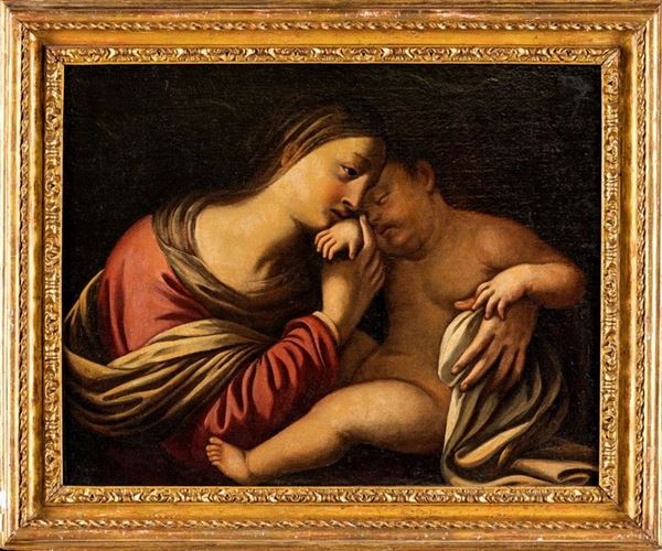 Pittore del XVIII secolo - MADONNA CON BAMBINO