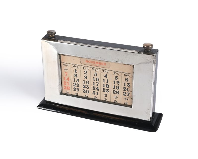 Calendario perpetuo in argento, Birmingham, Anni Trenta