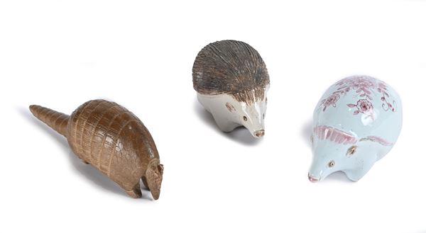 Tre animali diversi di distinte manifatture 
