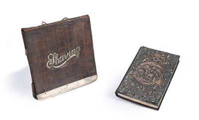 Rubrica Rivestita in Lamina D'argento con Cherubini e Shaving, Birmingham, Argentiere Cpb