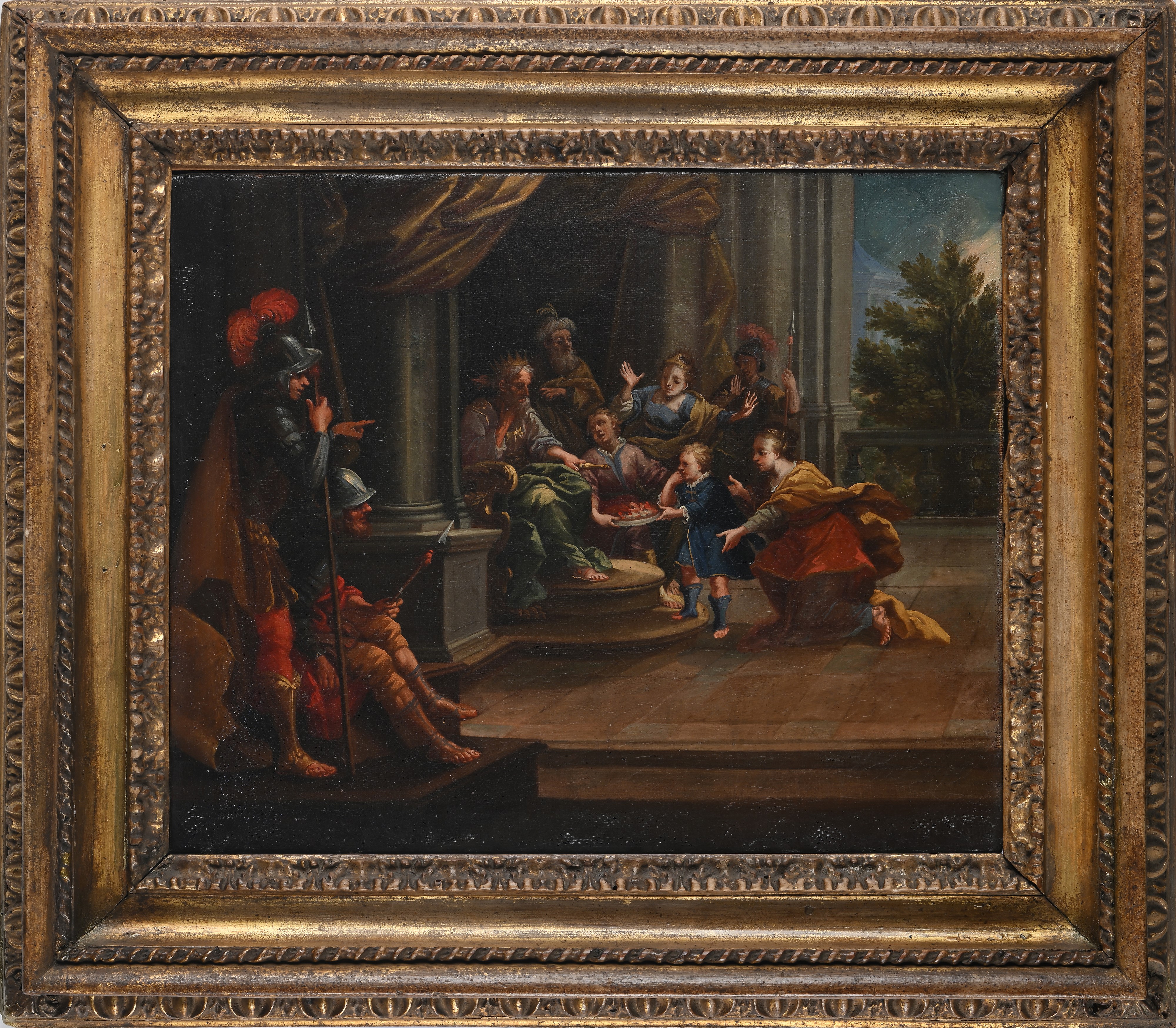 Scuola Romana del XVIII Secolo - La Famiglia di Dario Davanti Alessandro Magno