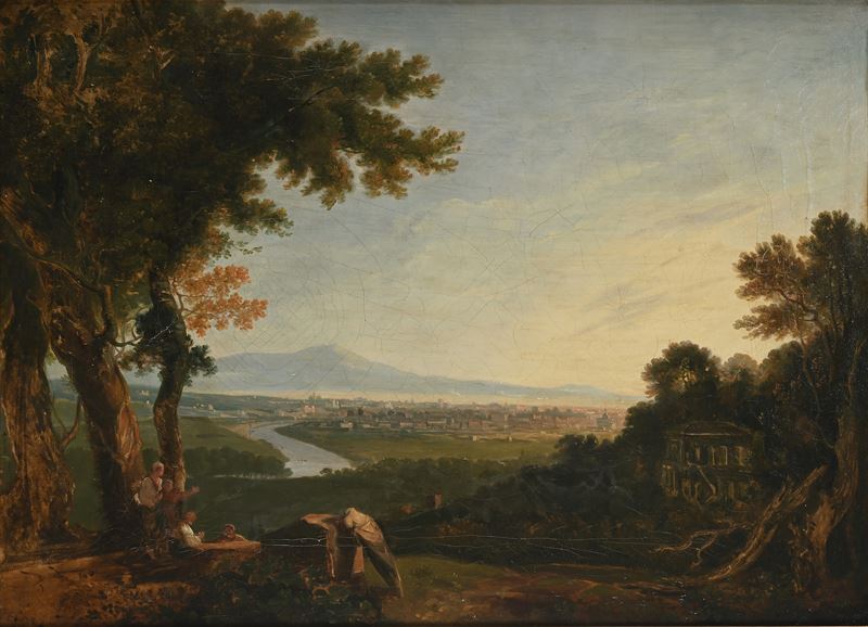 Scuola Inglese del XIX Secolo, Richard Wilson - Veduta di Roma da Monte Mario