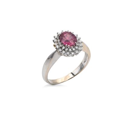Anello in Oro, Brillanti e Rubino