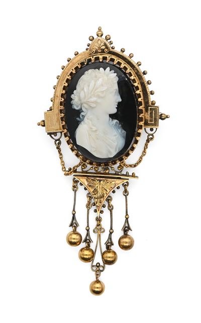 Pendente Vittoriano in Oro e Cammeo