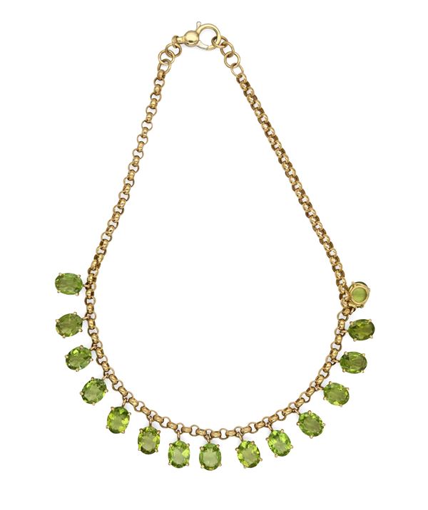 Girocollo in oro e peridoti