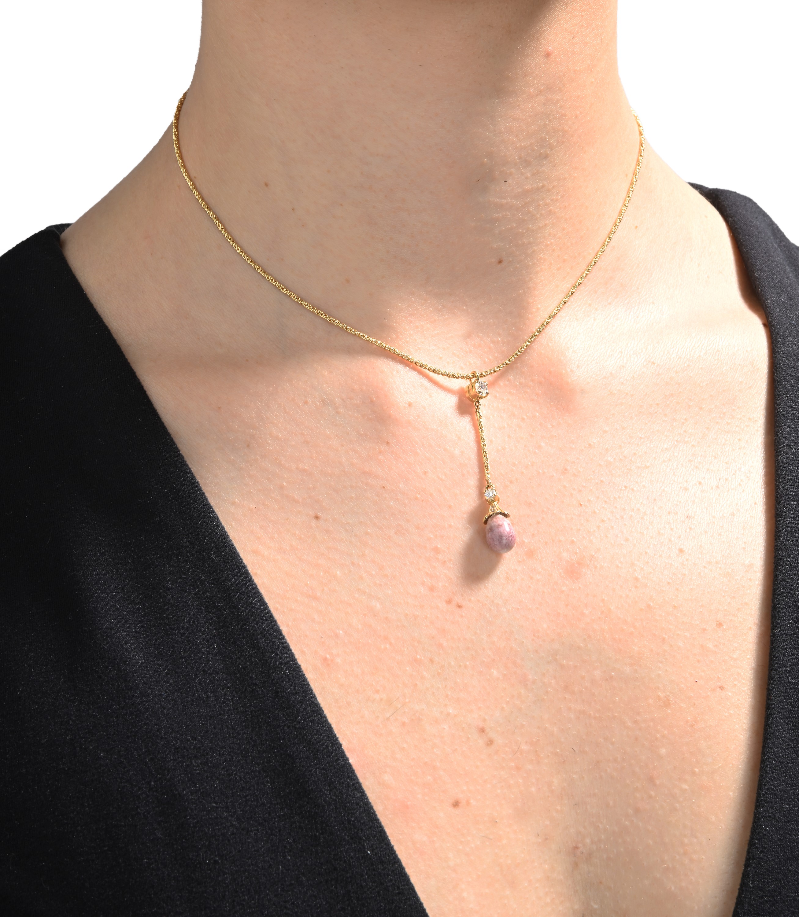 Pendente in Oro, Brillanti e Perla Scallop