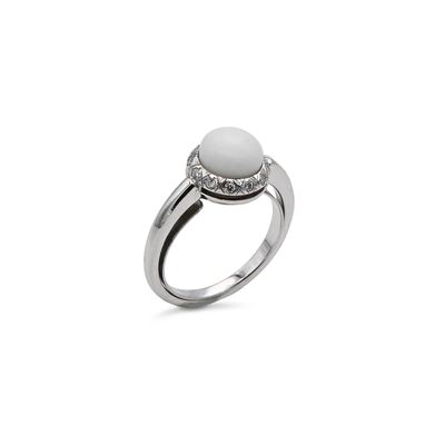 Anello in Oro, Perla Clam e Brillanti
