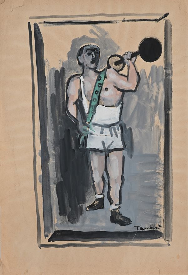Orfeo Tamburi - Figura con pesi