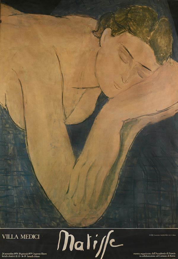 Henri Matisse - Poster della mostra di Matisse a Villa Medici, Roma 1978