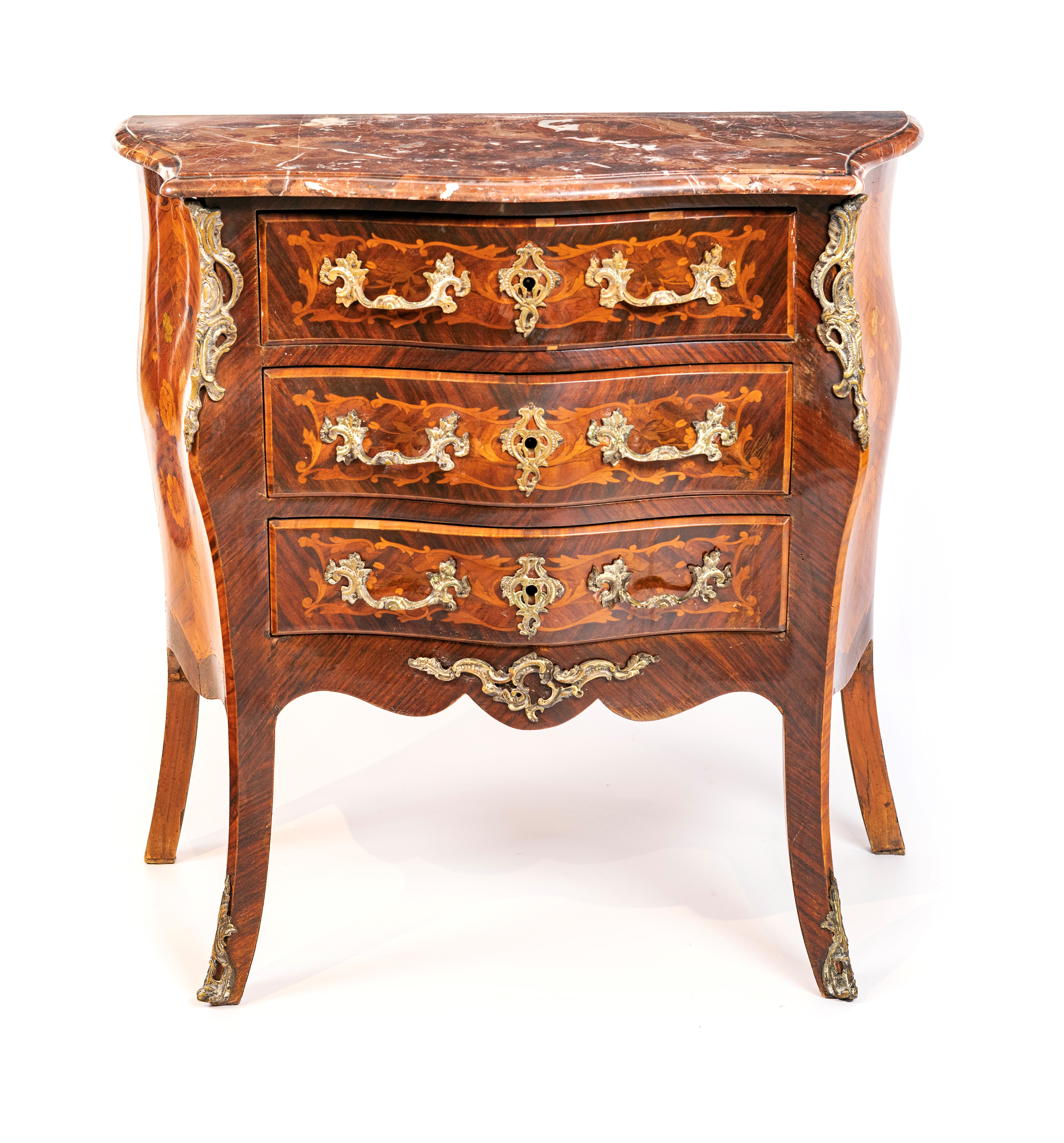 Cassettone in palissandro e legno di rosa, Francia, XIX secolo