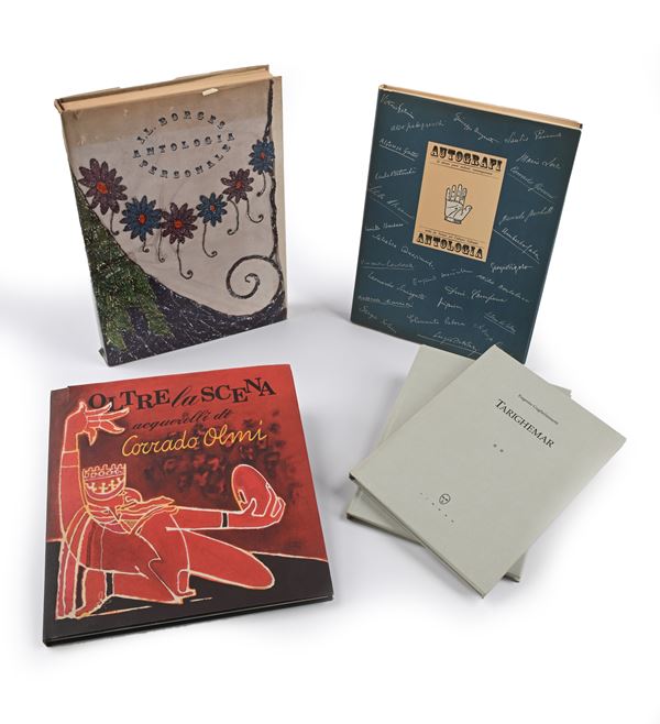 Lotto di 4 volumi: Borges Antologia personale Silva; Olmi Oltre la scena; Autografi poeti italiani; Guglielminetti Tarighemar