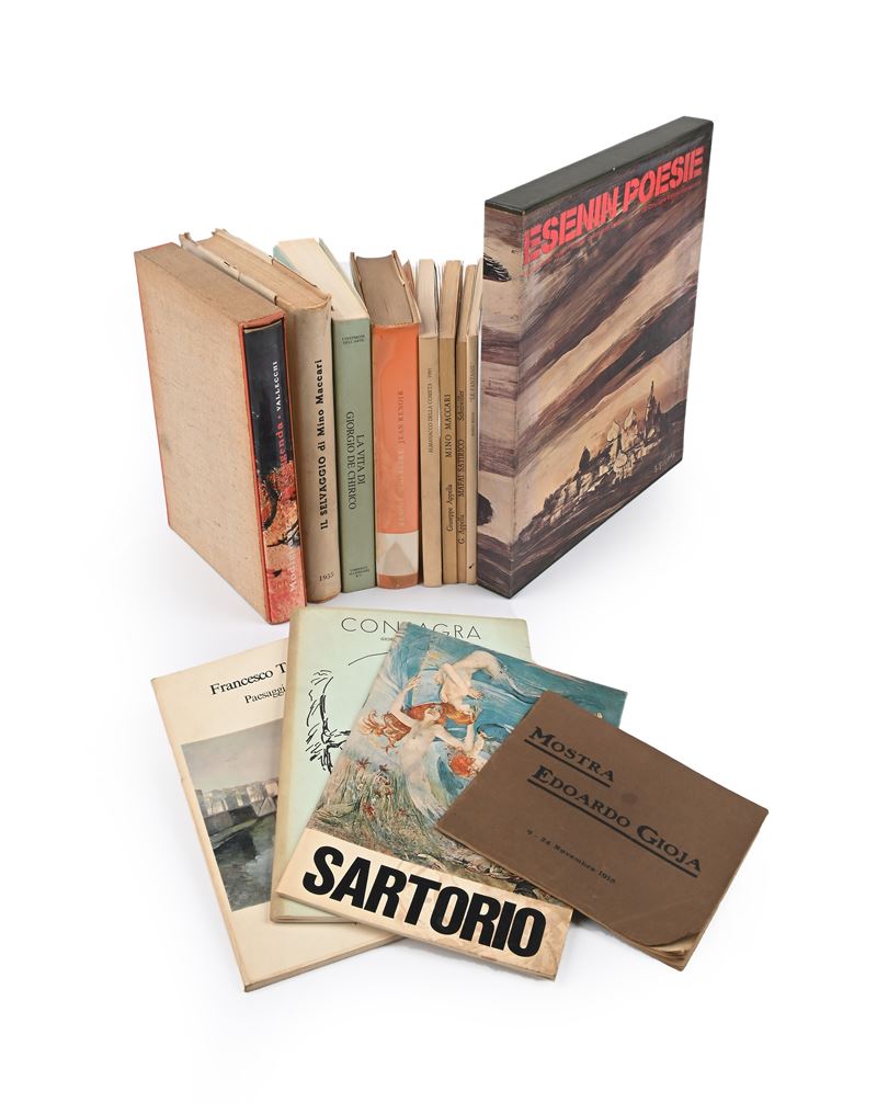 13 Volumi su De Chirico, Maccari, Mafai, Modigliani, Guttuso, Dalì, Renoir, Gioja, Fiume,consagra...