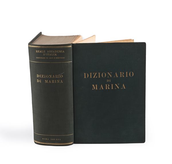 Dizionario di Marina Roma 1937  - Asta ASTA A TEMPO - La Biblioteca - Casa d'Aste Arcadia