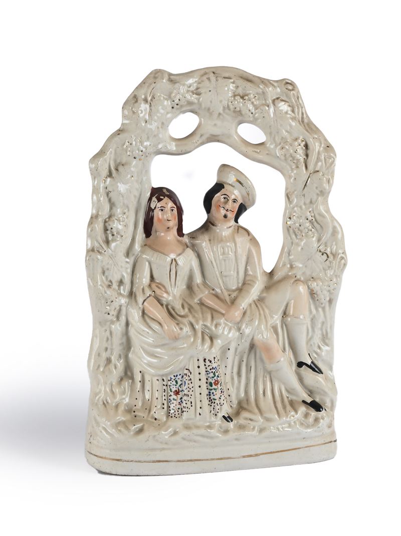 Grande gruppo in terraglia di epoca vittoriana, Staffordshire, Inghilterra, XIX secolo