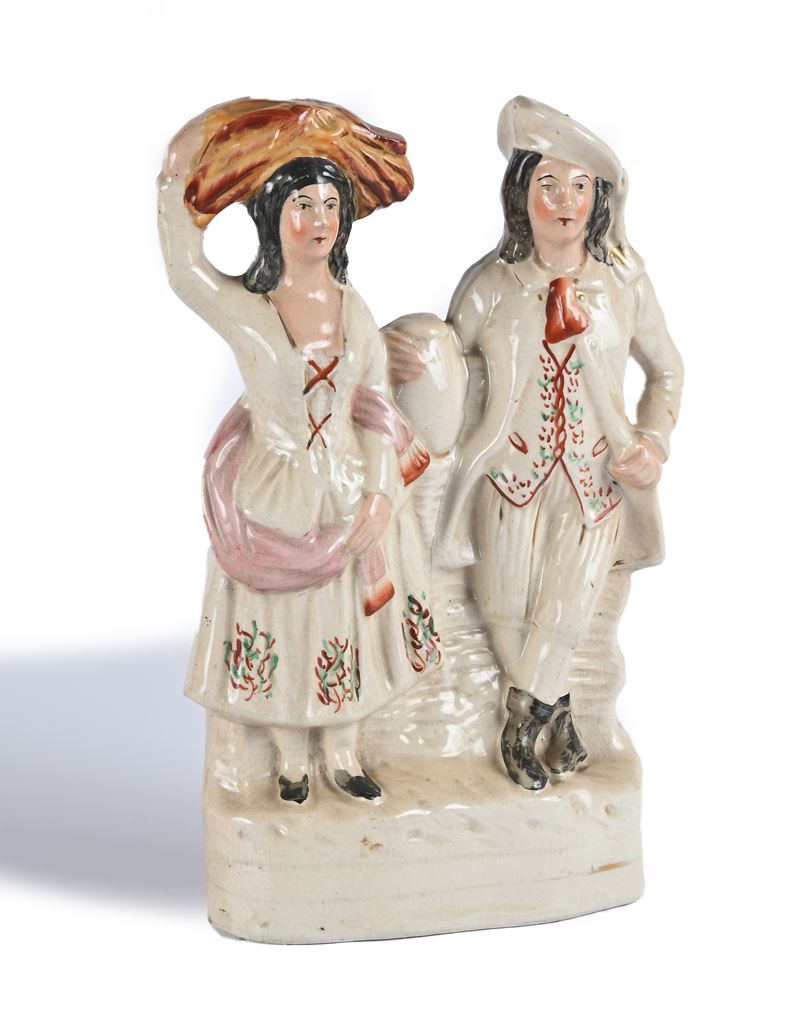 Gruppo in terraglia di epoca vittoriana, Staffordshire, Inghilterra, XIX secolo